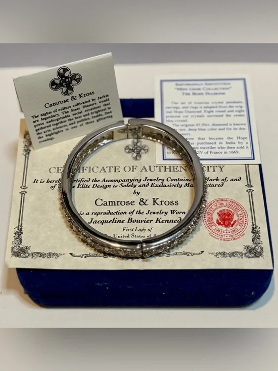 Camrose & Kross Jacqueline Kennedy “JBK” Crystal Bracelet w/ Box & COA
